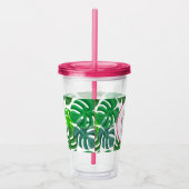 Palmleder en -monogram acryl drinkbeker (Rechts)