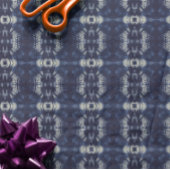 Palmleder in papierbladen met blauw schuifbalken cadeaupapier