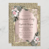 Palmlederen Rozen, Roos Gold Retirement Kaart (Voorkant / Achterkant)