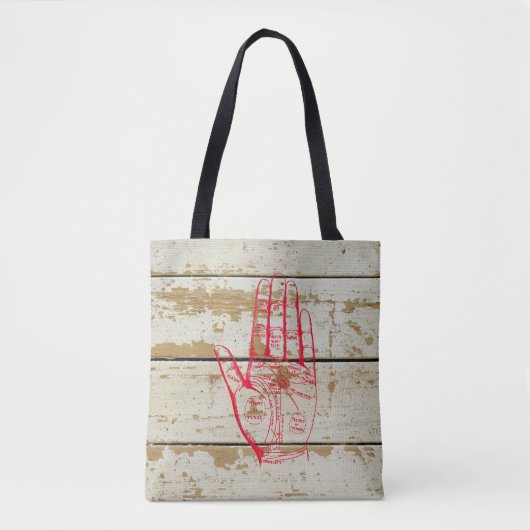 palmleesgrafiek Canvas tas (Voorkant)