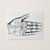 Palmleesgrafiek Palmistry fortuin toekomst Legpuzzel (Horizontaal)