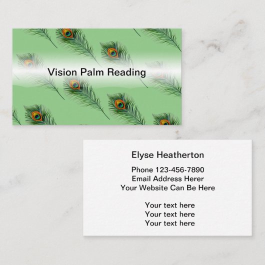 Palmlezer en psychisch visitekaartje (Voorkant / Achterkant)