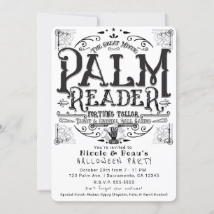 Palmlezer Vintage Magie Waarzegger Halloween Kaart