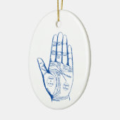  palmlezers keramisch ornament (Links)