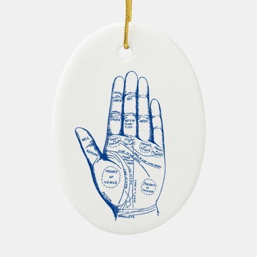  palmlezers keramisch ornament (Voorkant)