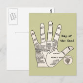 palmlezing palmistry fortuin briefkaart (Voorkant / Achterkant)