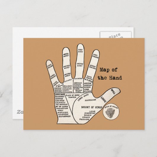  palmlezing palmistry fortuin briefkaart (Voorkant / Achterkant)