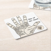 palmlezing palmistry fortuin kartonnen onderzetters (Schuin)