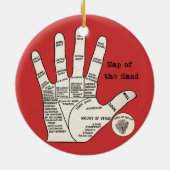  palmlezing palmistry fortuin keramisch ornament (Achterkant)