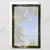 Palmlijnstrand Cookeilanden 2 Briefpapier (Voorkant / Achterkant)