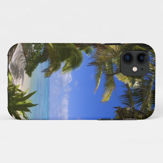Palmlijnstrand Cookeilanden 2 Case-Mate iPhone Case (Achterkant (horizontaal))