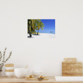 Palmlijnstrand Cookeilanden 2 Poster (Keuken)