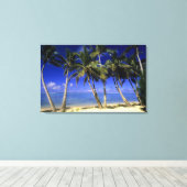 Palmlijnstrand Cookeilanden 6 Canvas Afdruk (Insitu (Houten vloer))