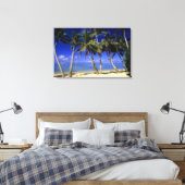 Palmlijnstrand Cookeilanden 6 Canvas Afdruk (Insitu (Slaapkamer))