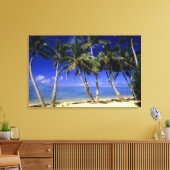 Palmlijnstrand Cookeilanden 6 Canvas Afdruk (Insitu (Woonkamer))