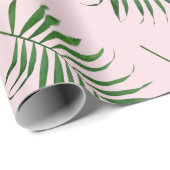 Palmpapier voor het verpakken van leder, groen roz cadeaupapier (Rol Hoek)