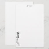 Palmpapierwaren - gepersonaliseerd briefpapier (Voorkant / Achterkant)