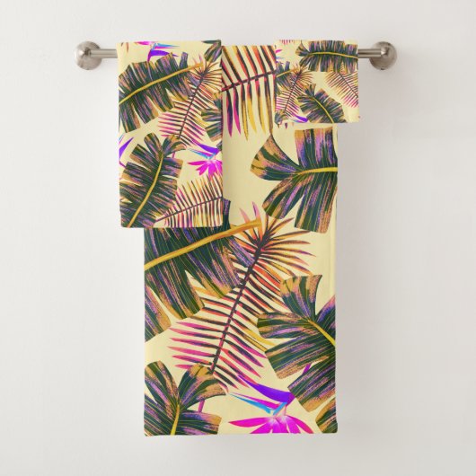 Palmparadijs Geel Bad Handdoek (Insitu)