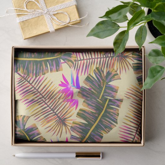 Palmparadijs Geel Tissuepapier (Geschenk)