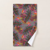 Palmparadijs grijs bad handdoek (Handdoek)