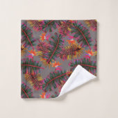 Palmparadijs grijs bad handdoek (Wasdoekje)
