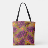 Palmparadijs Mosterd Tote Bag (Achterkant)