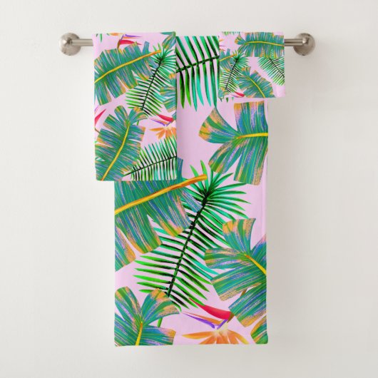 Palmparadijs Roze Bad Handdoek (Insitu)