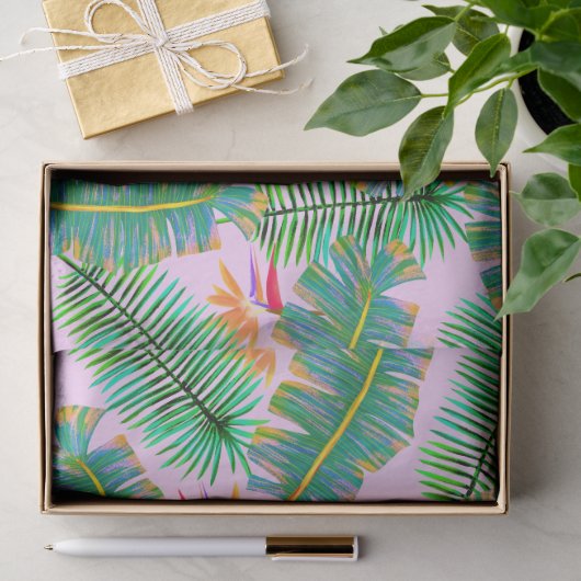 Palmparadijs Roze Tissuepapier (Geschenk)