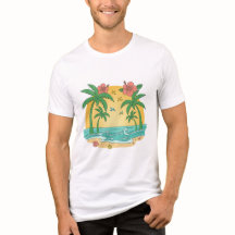 Palmparadijs – T-shirt voor mannen voor een tropis