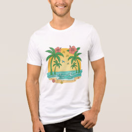 Palmparadijs – T-shirt voor mannen voor een tropis