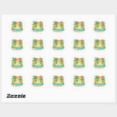 Palmparadijs Tropisch Strand Sticker (Vel)