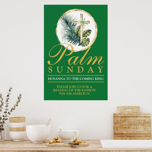 Palmpasenposter Poster (Keuken)