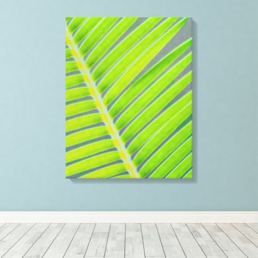 Palmpatronen Canvas Afdruk (Insitu (Houten vloer))