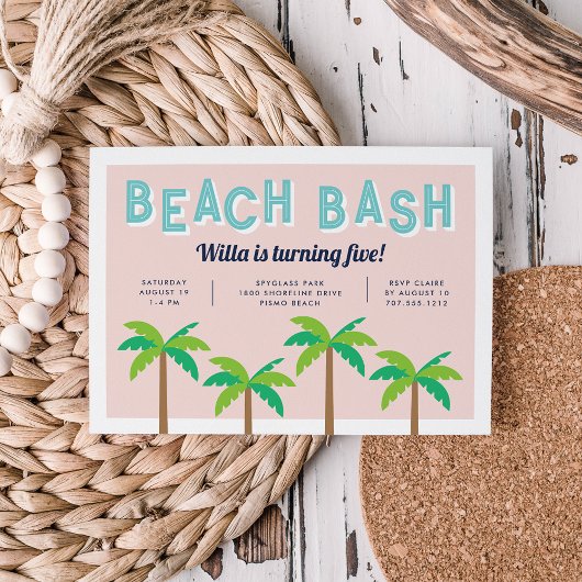 PalmPop | Aanbesteding Beach Birthday Party Kaart