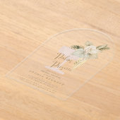 Palms and Prosecco Bridal Shower Acryl Uitnodigingen (Laagn)