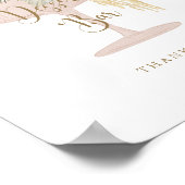 Palms and Prosecco bridal shower Dessert Bar Sign Poster (Hoek)