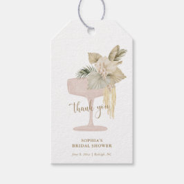 Palms and Prosecco bridal shower Thank You Cadeaulabel