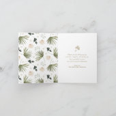 Palms and Prosecco Bridal Shower Thank You Card (Binnen)