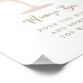 Palms and Prosecco Shower Mimosa Bar Sign  Poster (Hoek)