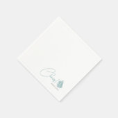 Palms Aqua ·  Kustmoderne bruiloft Servet (Hoek)