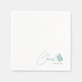 Palms Aqua • Mooie moderne kustbruiloft Servet