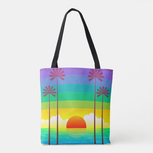 Palms Beach Canvas tas (Achterkant)