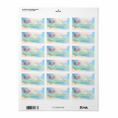 Palms Beach Schelpen Bruiloft Etiket (Full Sheet)