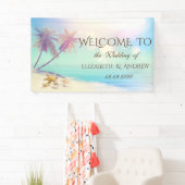 Palms Beach Schelpen Trouwbanner Spandoek (Insitu)