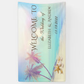 Palms Beach Schelpen Trouwbanner Spandoek (Verticaal)