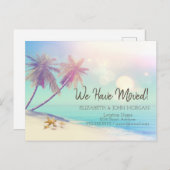 Palms Beach Seashell Moving Aankondigingskaart (Voorkant / Achterkant)