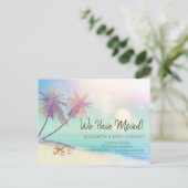 Palms Beach Seashell Moving Aankondigingskaart (Staand voorkant)
