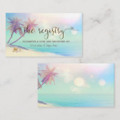 Palms Beach Seashells Weddenschap Registry Informatiekaartje (Voorkant / Achterkant)