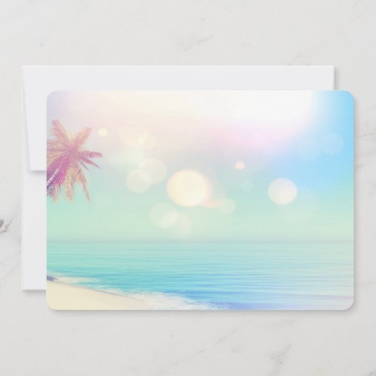 Palms Beach Seashells Weddenschap Save the Date (Achterkant)