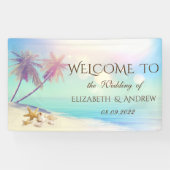 Palms Beach Seashells Wedding Banner (Horizontaal)
